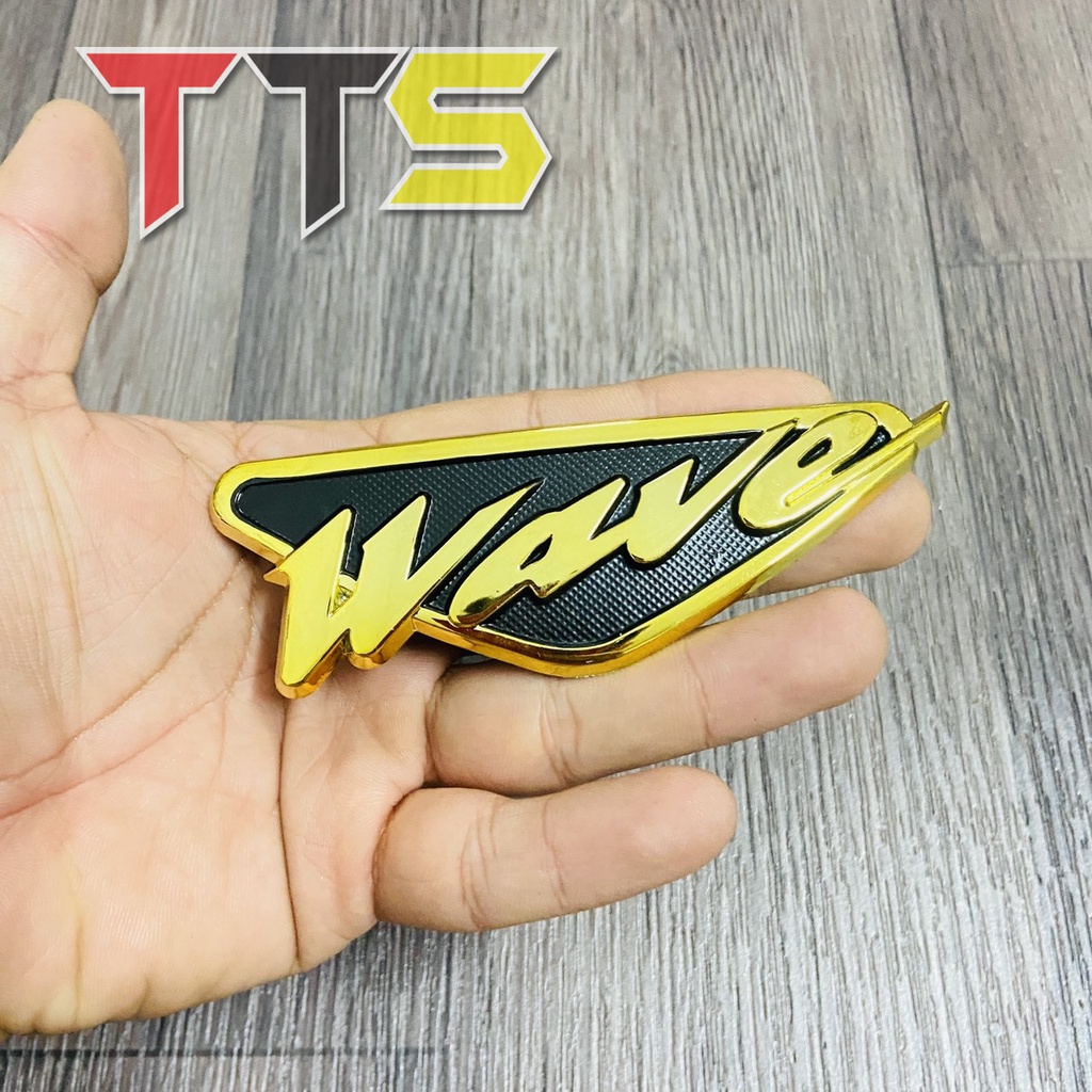 Tem mặt nạ chữ WAVE chất liệu nhựa cứng dán xe Honda WAVE THÁI 110, 100, ZX, WAVE @
