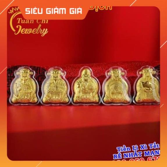 ⚡LOẠI 1⚡Bộ 5 Ông Thần Tài Ngũ Phúc Lâm Môn Vàng 24k Cao Cấp, Quà Tết Sang Trọng Và Đẳng Cấp, Tặng Hộp Nhưng Túi Đỏ Xịn