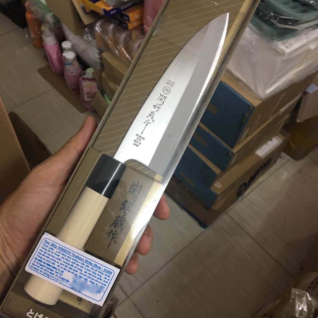 Dao bếp Nhật Bản Santoku Tsubazo Nhật Bản 29.5cm Made in Japan cao cấp nhập khẩu chính hãng