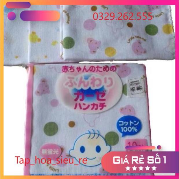 (Rẻ Vô địch) Combo 10 khăn xô Nhật hình loại siêu mềm cho bé