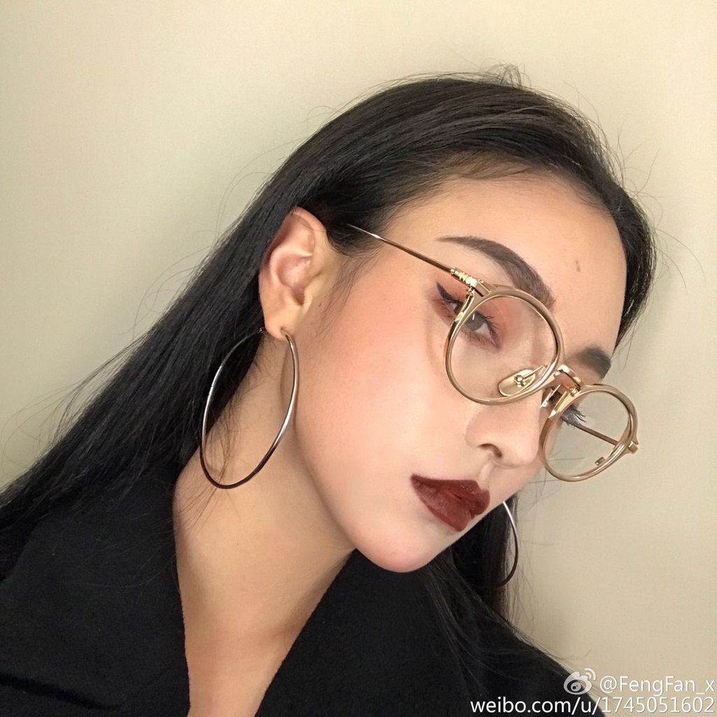 Khuyên tai tròn lớn màu bạc phong cách retro âu mỹ đơn giản cho nữ