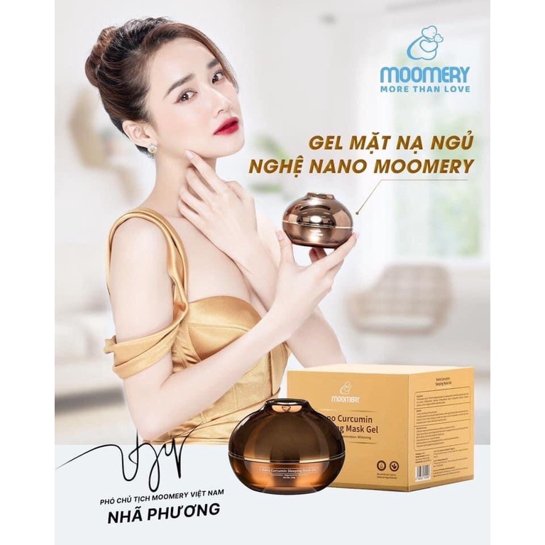 [Mã NHAP35NHE giảm 35K đơn 350K] Gel Mặt Nạ Ngủ Nghệ Nano Curcumin Moomery - Se Khít Lỗ Chân Lông - Mask Gel Curcumin