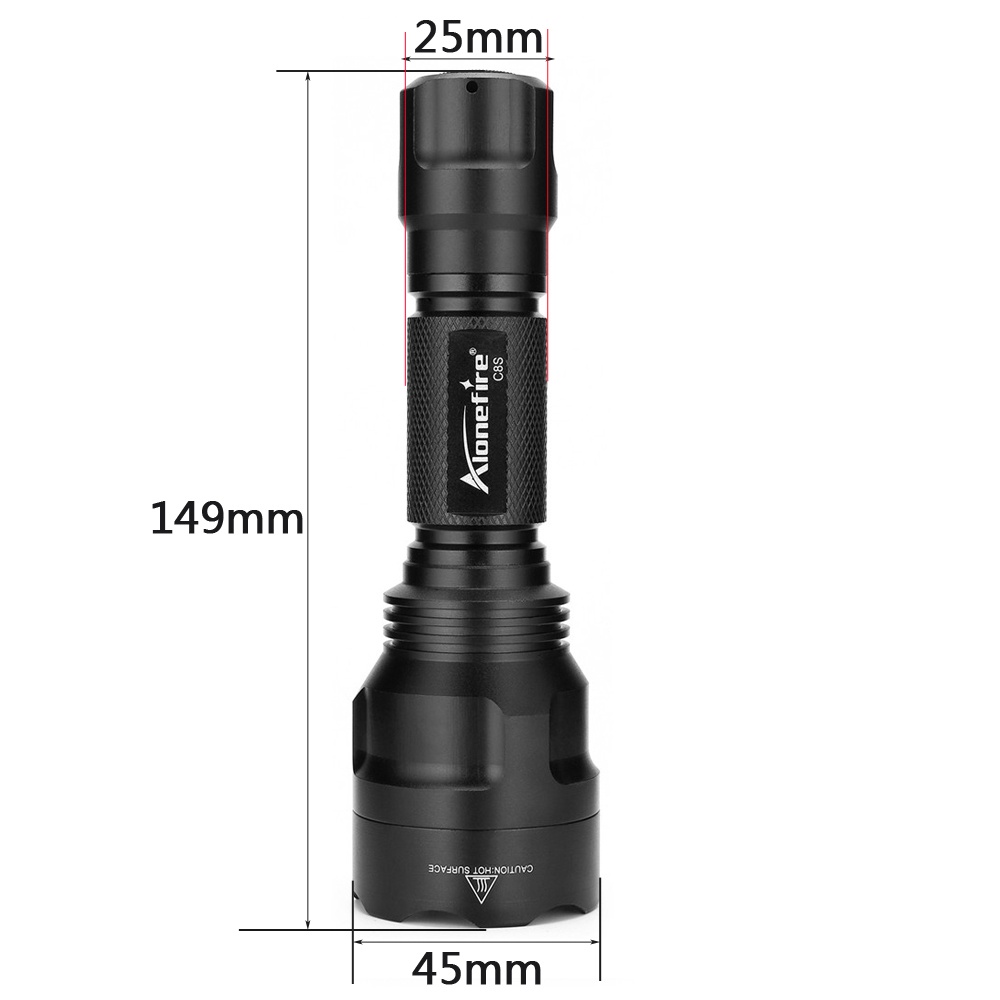 Đèn pin Alonefire C8s XM-L T6 L2 4000 lumens 5 chế độ sáng tiện dụng