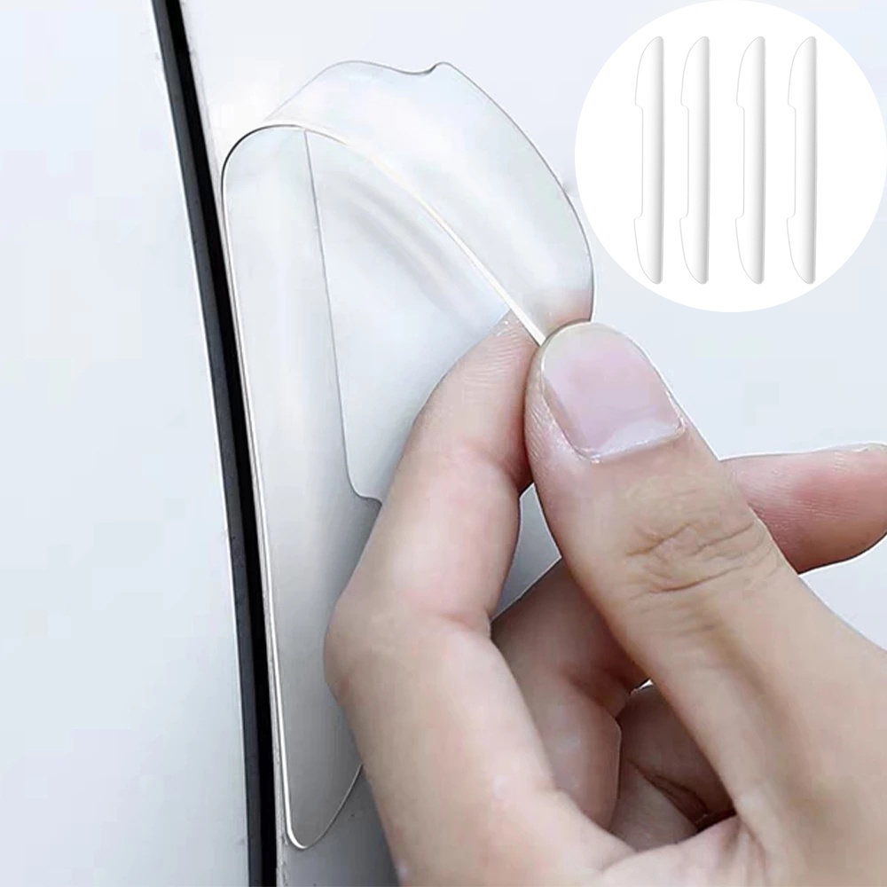 Bộ 4 Miếng Dán Góc Gương Chiếu Hậu / Cửa Xe Hơi Trong Suốt Chống Va Chạm / Trầy Xước