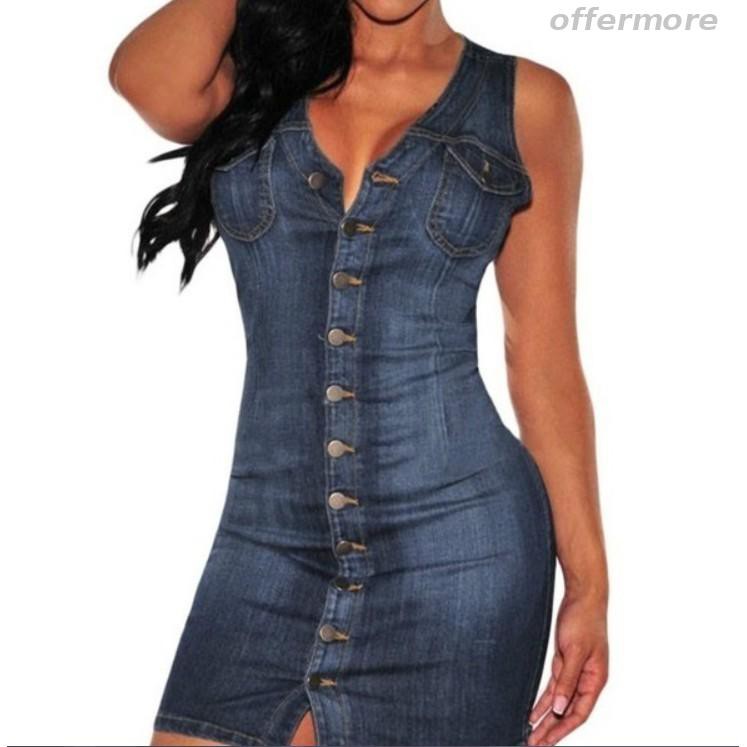 Đầm Denim Chấm Bi xinh xắn