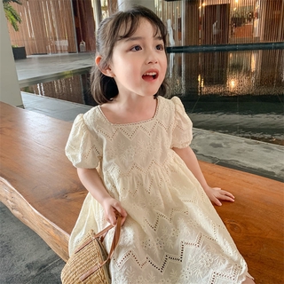 (Do Re Mi) Đầm Tay Phồng Rỗng Phong Cách Hàn Quốc Cho Nữ