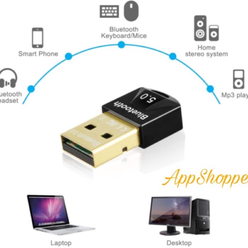 Usb Bluetooth Dongle 5.0 Bt Kết Nối Với Đầu Đọc Cd Qc