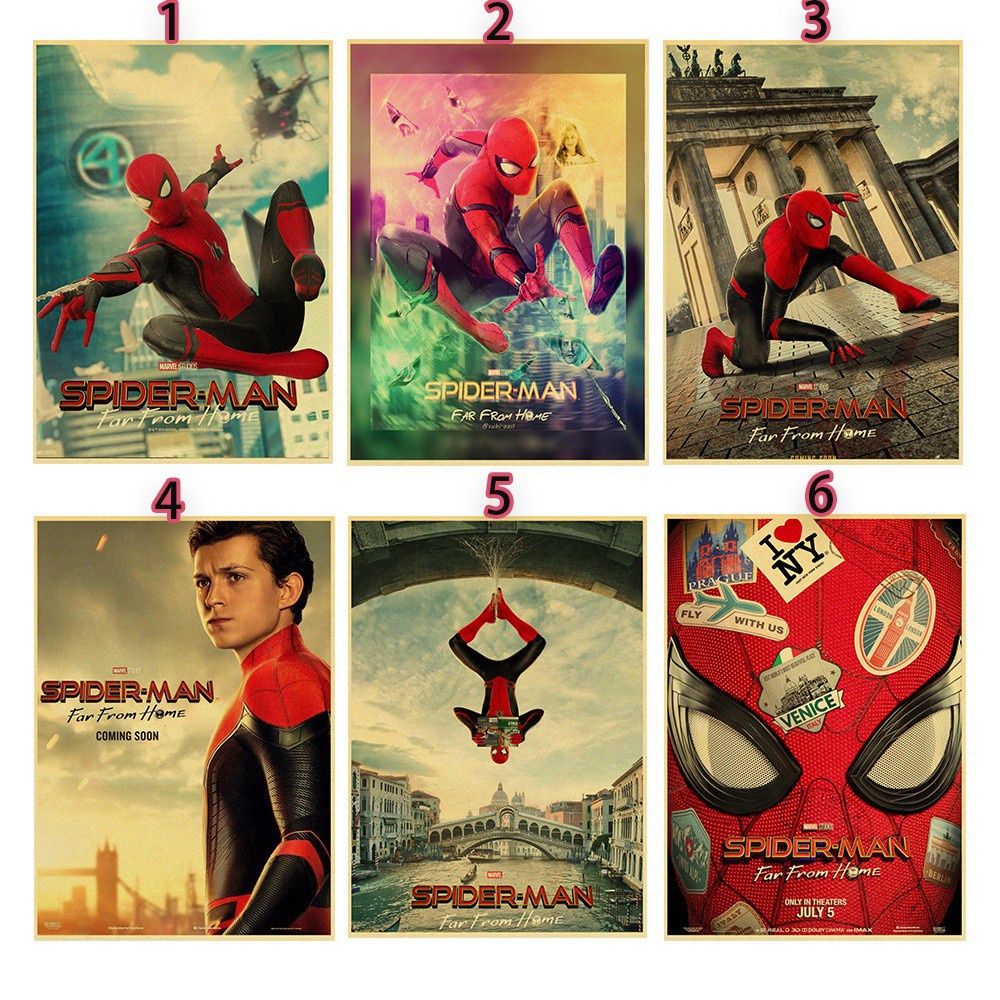 Poster Phim Người Nhện marvel Phong Cách vintage