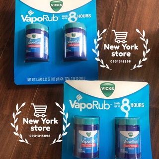 Dầu bôi ấm ngực VICKS VapoRub vỉ 2 hộp 100g, date 2024