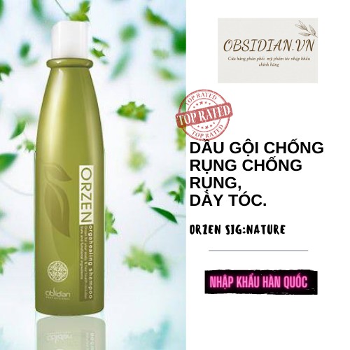 Dầu gội chống rụng tóc Orzen Obsidian - nhập khẩu Hàn Quốc 320ml - ngăn ngừa rụng tóc