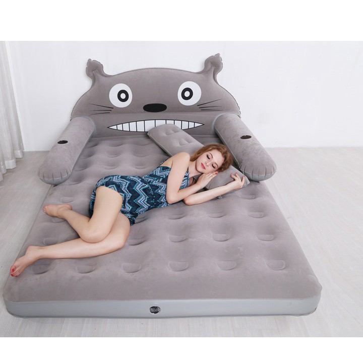 Giường hơi mèo Totoro 2x1m5,tặng bơm điện+gối+vá(Giá Tốt)