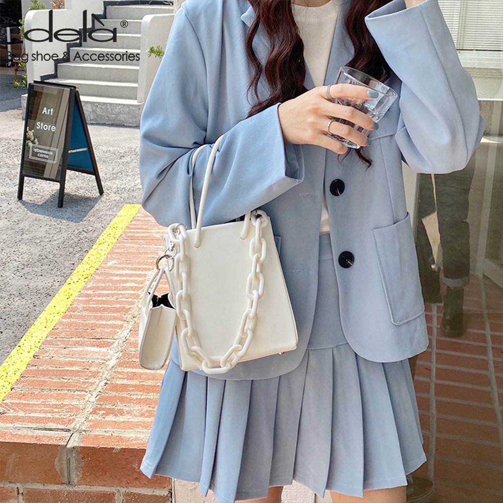 Dela Túi Đeo Vai Hình Vuông Cỡ Nhỏ 2022 Kiểu retro Thời Trang Mùa Xuân Cho Nữ