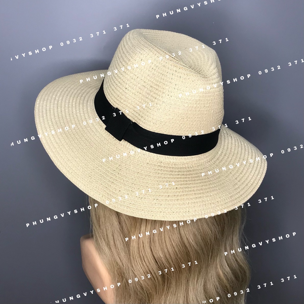 (LOẠI DÀY) Mũ cói PANAMA unisex NAM NỮ- nón đi biển che nắng