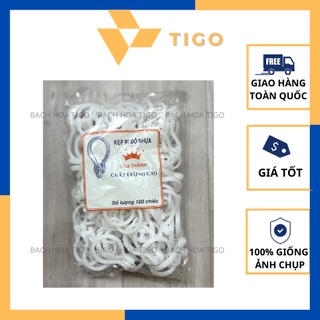 Bịch 100 cái móc treo rèm vải, rèm ri đô - móc khoen nhựa treo màn cửa tròn có thể tháo rời