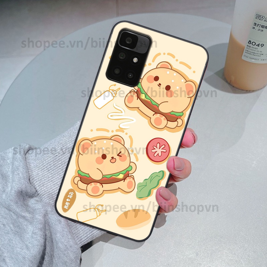 Ốp Xiaomi Redmi 10 in hình gấu chocolate kẹo ngọt siêu đẹp siêu xinh