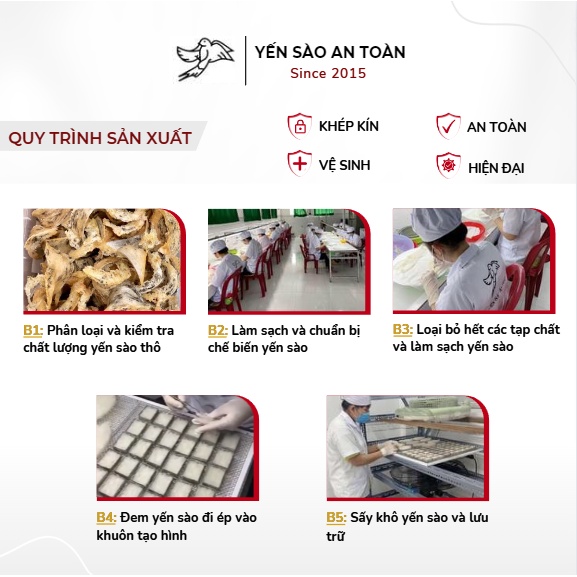 YẾN SÀO KHÁNH HOÀ NGUYÊN CHẤT, dòng yến Baby, Yến vuông chia sẵn tiện lợi 1 lần chưng 36 miếng/100g Yến Sào An Toàn
