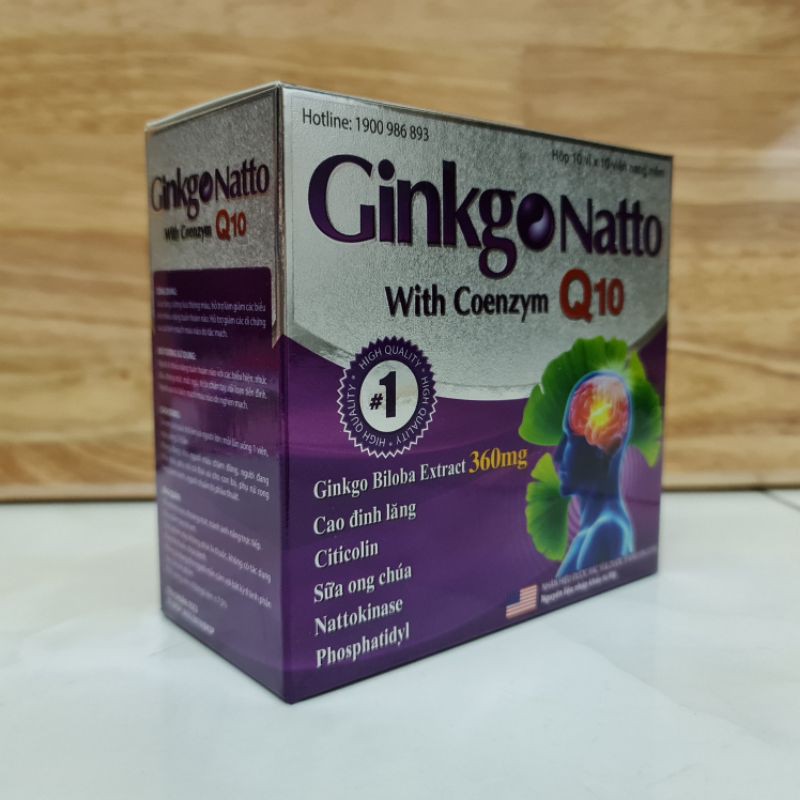 GINKGO NATTO COENZYM Q10, GIÚP TĂNG CƯỜNG LƯU THÔNG TUẦN HOÀN NÃO