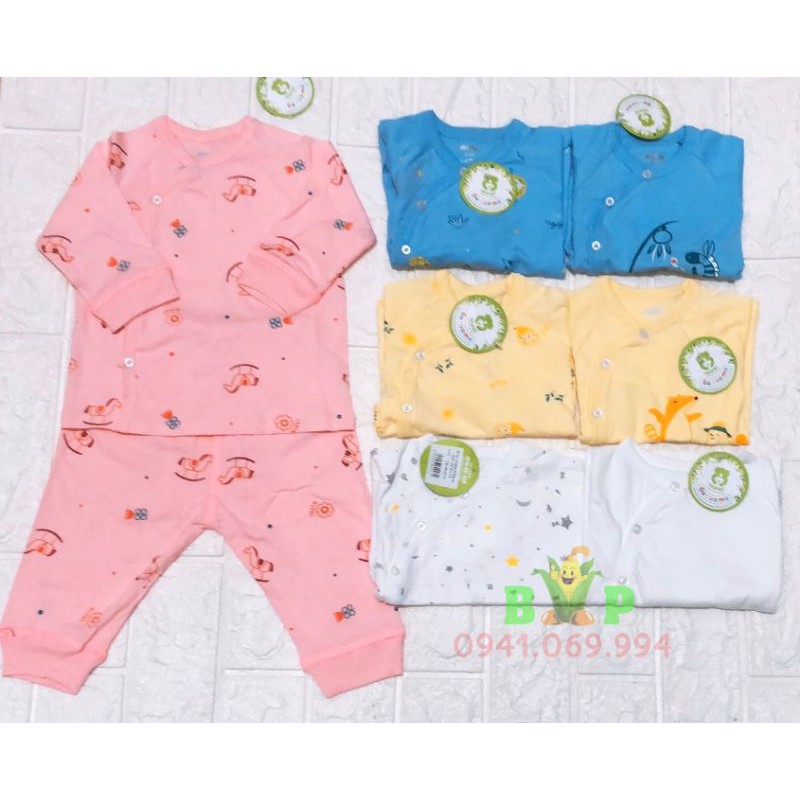 Bộ quần áo sơ sinh Mipbi chất cotton mềm mát