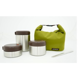 Bộ hộp cơm giữ nhiệt Lock&Lock Mushroom LHC8025SLV - bộ hộp cơm giữ nhiệt Lock&Lock bằng thép không gỉ