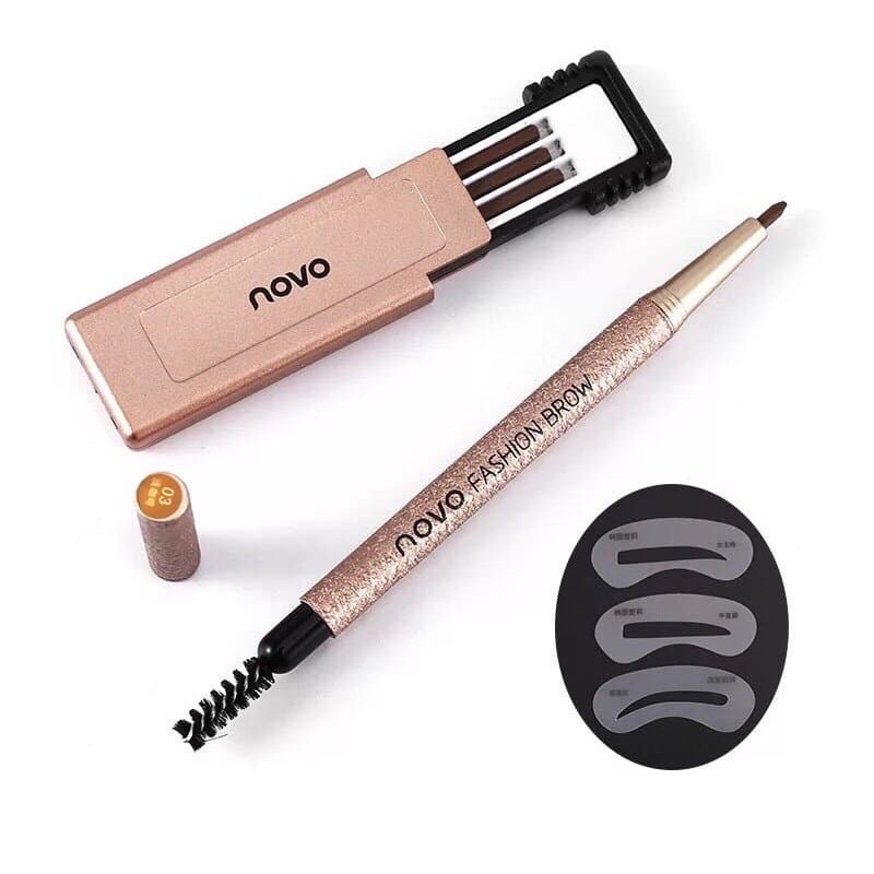 BỘ KHUÔN VẼ CHÂN MÀY 3 KIỂU NOVO FASHION BROW