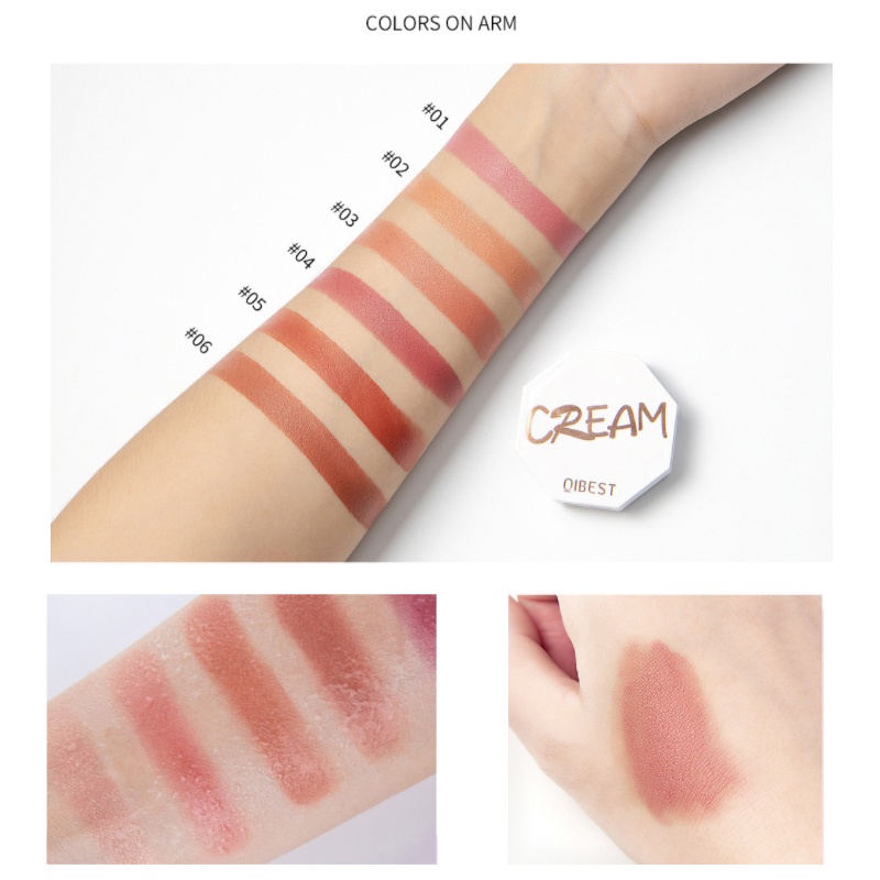 [Hàng mới về] Kem má hồng QiBEST dưỡng ẩm tự nhiên chất lượng cao