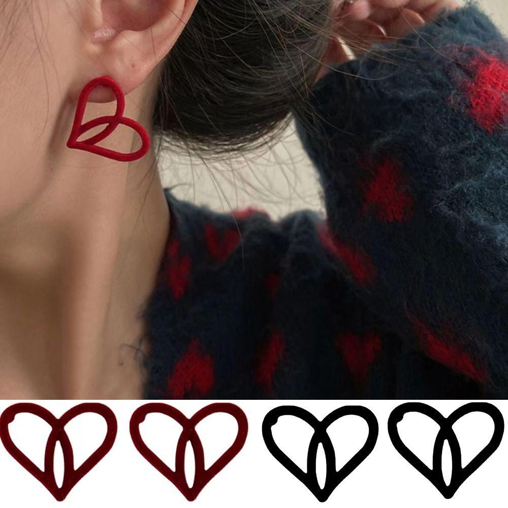 Bông Tai Hình Trái Tim Thời Trang Dành Cho Nữ