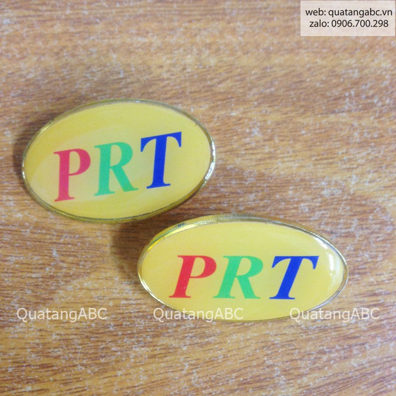 Phôi huy hiệu kim loại đổ keo oval - nam châm