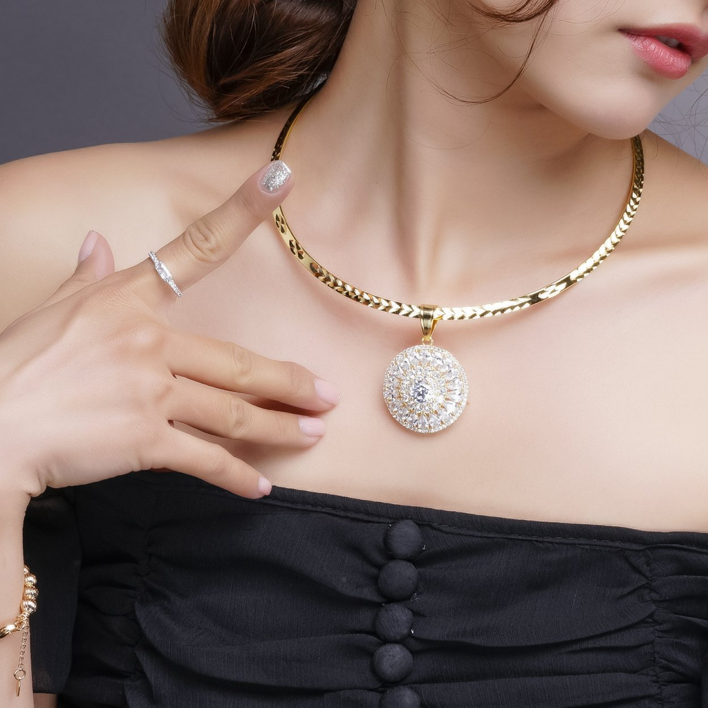 Dây chuyền nữ mạ vàng 18K cao cấp JK Silver daychuyen428