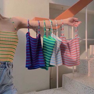 Áo 2 dây tăm kẻ hot trend