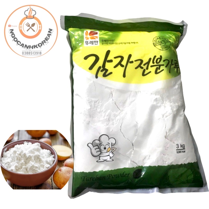 &lt;HOT&gt; Tinh Bột khoai tây Tureban Hàn Quốc 3kg