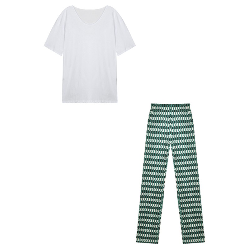 Quần Dài Ống Rộng Họa Tiết Ca Rô Phong Cách Hàn Quốc Dành Cho Nữ | BigBuy360 - bigbuy360.vn