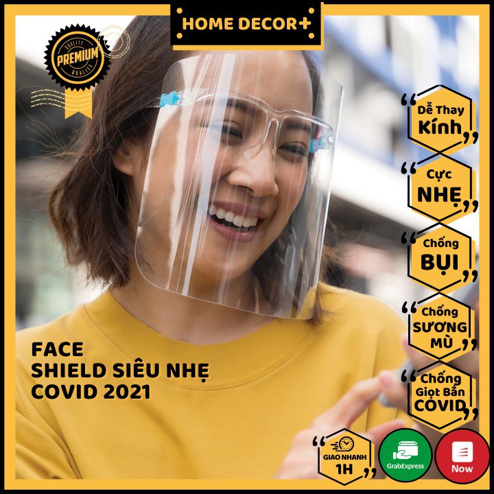 Kính Chống Giọt Bắn Bảo Hộ Chống Dịch FACE SHIELD