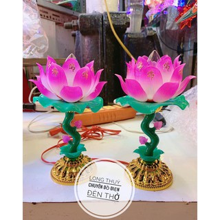 Đèn Sen Nhựa Tím