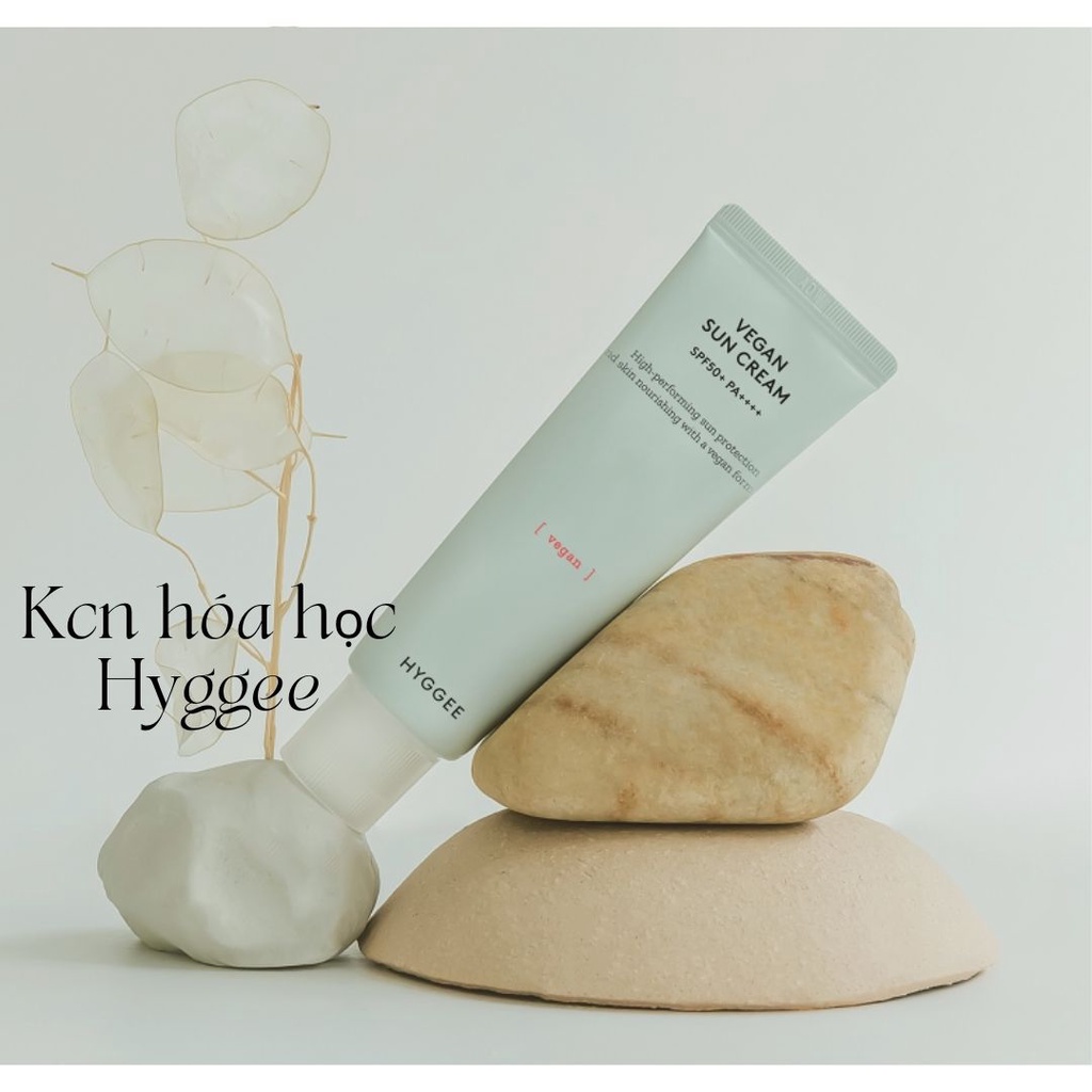 (unbox) Kem chống nắng hóa học Hyggee vegan sun cream SPF50+ PA++++ - 50ml