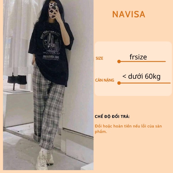 Áo thun nữ form rộng tay lỡ in hình cổ tròn NAVISA AT27