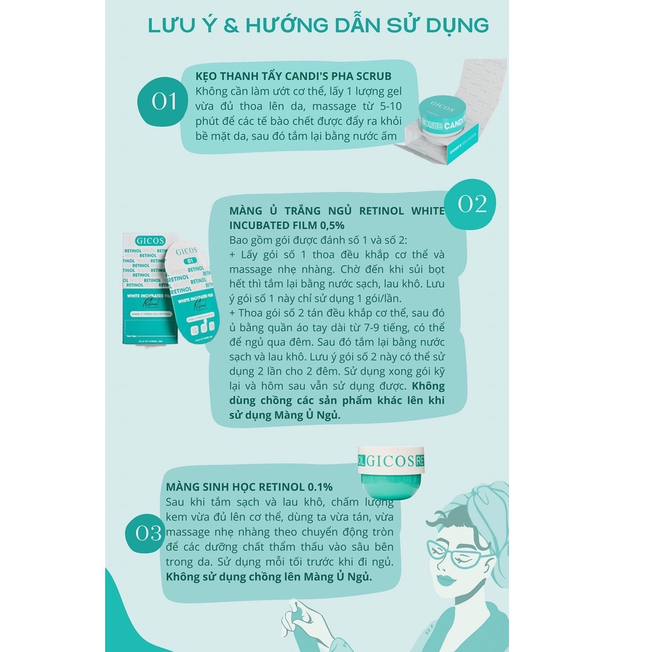 Bộ Sản Phẩm Dưỡng Trắng Da Sinh Học Body Gicos