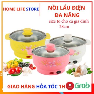 Nồi lẩu điện đa năng 20cm-22cm-24cm-26cm-28cm 30cm - lẩu điện đa năng inox nắp kính