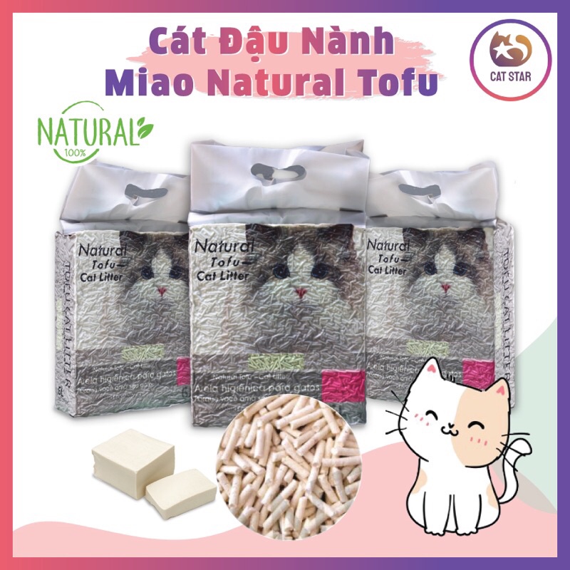 Cát vệ sinh đậu nành Miao Tofu Cat Litter cho mèo 6L