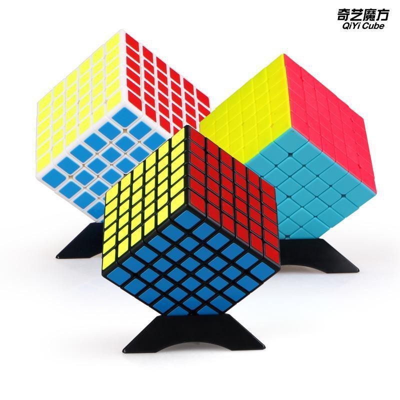 ✌Qiyi 6-order Rubik s Cube Qifan 6th-order mịn và cao cấp đồ chơi giáo dục dành cho trẻ em có màu rắn sản phẩm mới