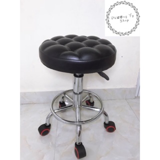 Ghế xoay inox, có đai dùng cho spa - phun xăm.                                                                         .