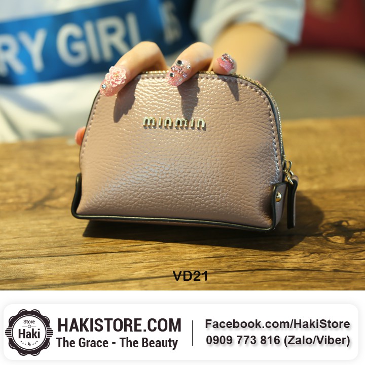 🍀 Ví mini 1 ngăn đính logo siêu xinh siêu cá tính kèm dây đeo tay - VX21 | BigBuy360 - bigbuy360.vn