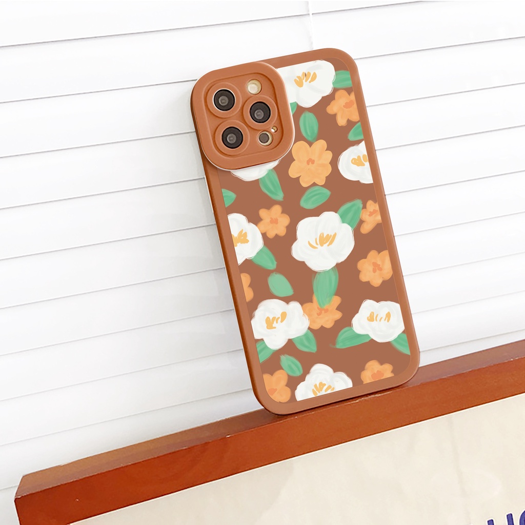 Ốp lưng iphone Vườn bông cạnh vuông 6/6plus/6s/6splus/7/7plus/8/8plus/x/xs/11/12/13/14/pro/max/promax/plus/shin/case