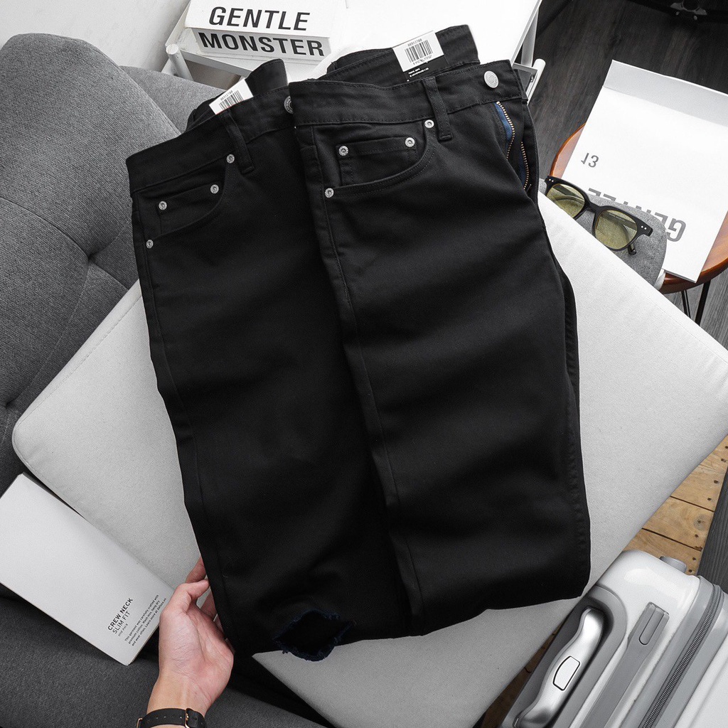 Quần jean dài nam chất vải dày dặn, tone màu nguyên bản form slim fit tôn dáng 6480