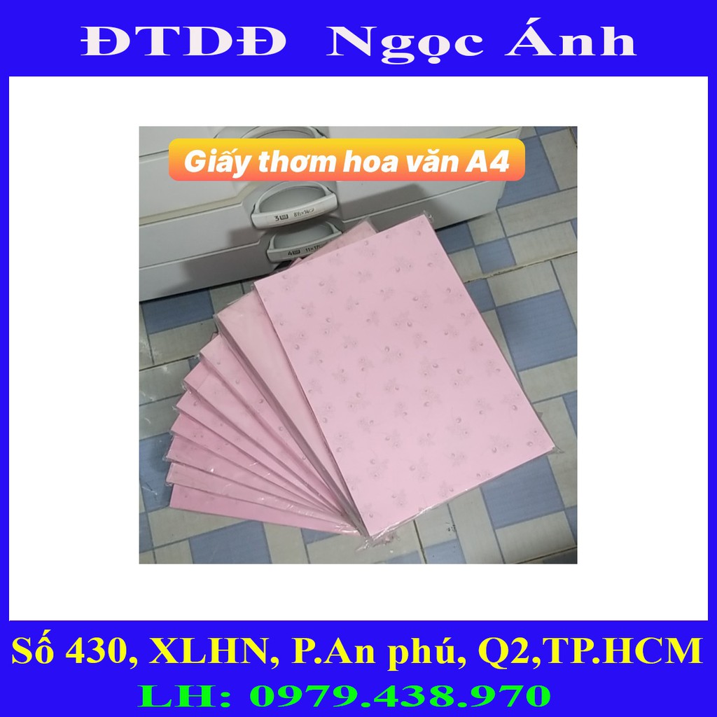 GIẤY THƠM HOA VĂN KHỔ A4 XẤP 250 TỜ