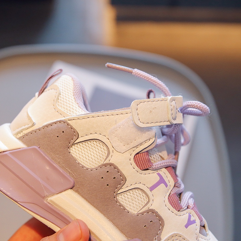Giày Thể Thao Đế Mềm Chống Trượt Thoáng Khí Có Dây Buộc Thiết Kế Mới Dành Cho Trẻ Em 2-16 Tuổi