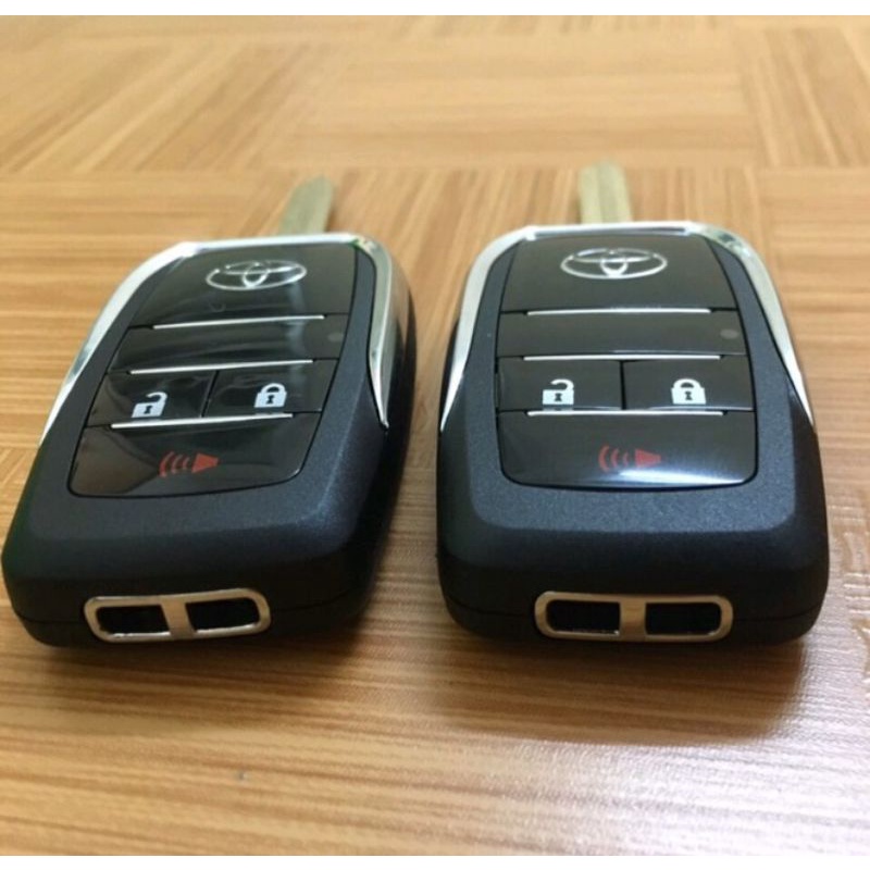 Vỏ chìa khoá độ gập xe Toyota 3 NÚT Innova, Fortuner, Vios, Yaris, Corolla, Altis, Camry...