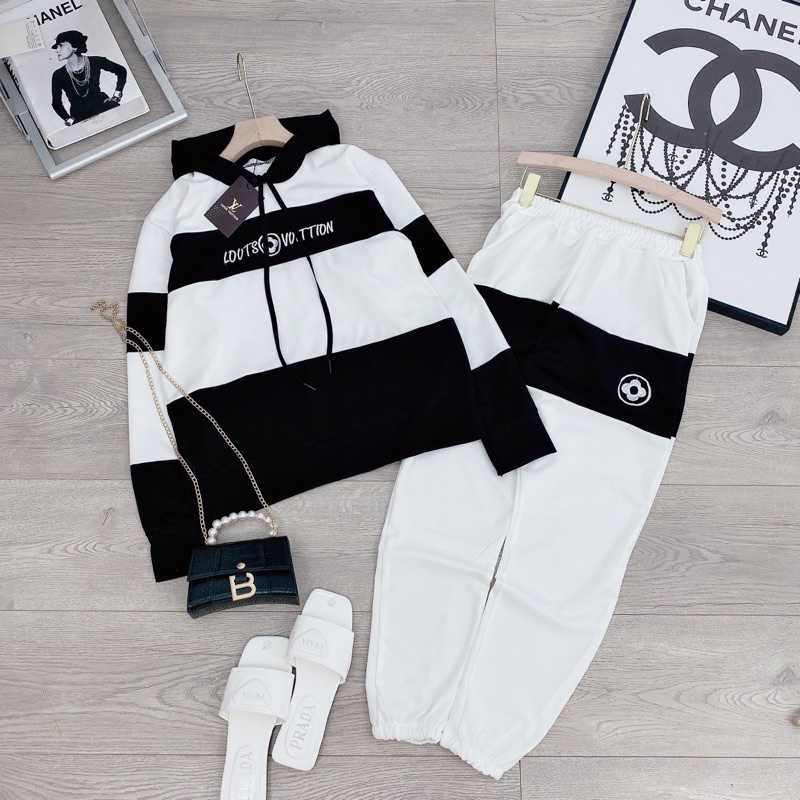 [ 𝐅𝐑𝐄𝐄 𝐒𝐇𝐈𝐏 ]SÉT THỂ THAO MŨ PHỐI MÀU LV . VẢI UMI DẦY DẶN PHỐI MÀU CHUẨN CHỮ THÊU NỔI