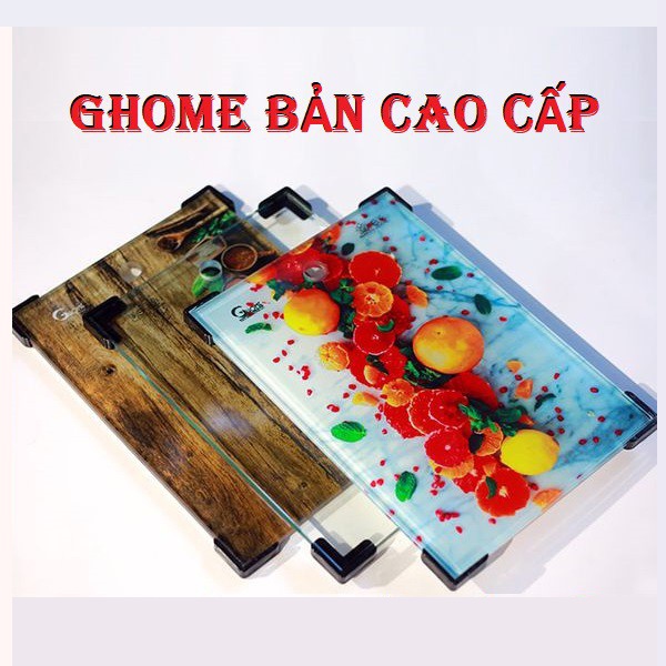 Thớt Kính Cường Lực Cao Cấp Ghome (Chân Lót Su) - Thớt Cường Lực Siêu Bền, Siêu Tải - LULINSO