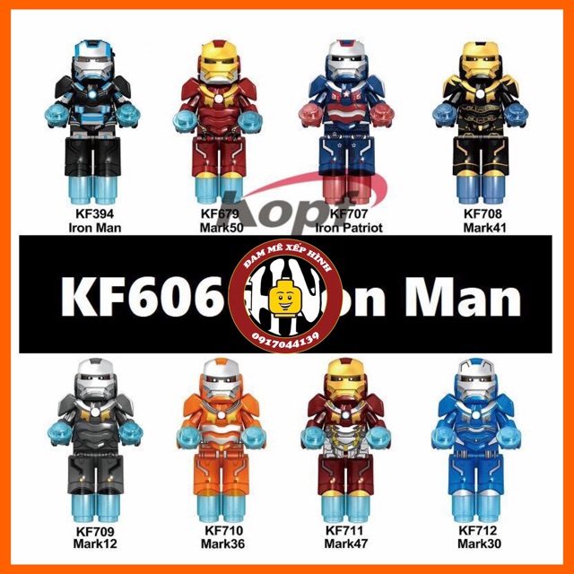 Minifigures Marvel - Iron Man - Suit Giáp - Suit Đẹp