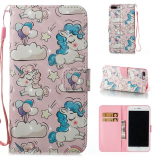 3D painted leather phone case for Apple iphone 7/8/7 Plus/8 Plus